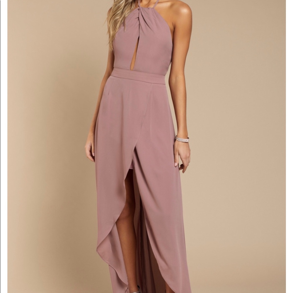 Mauve high low dress
